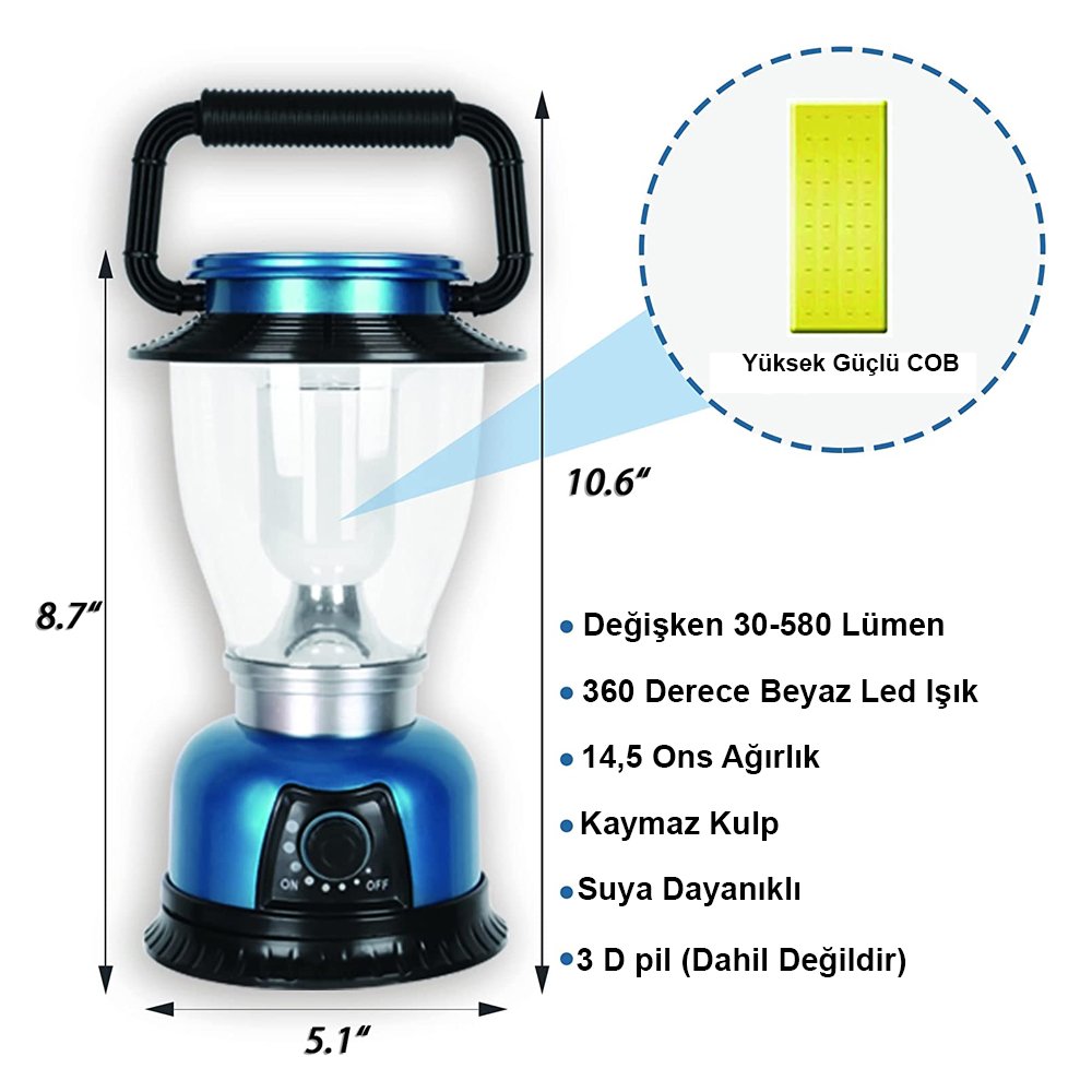 Powermaster GSH-6077 Ledli Kamp Lambası