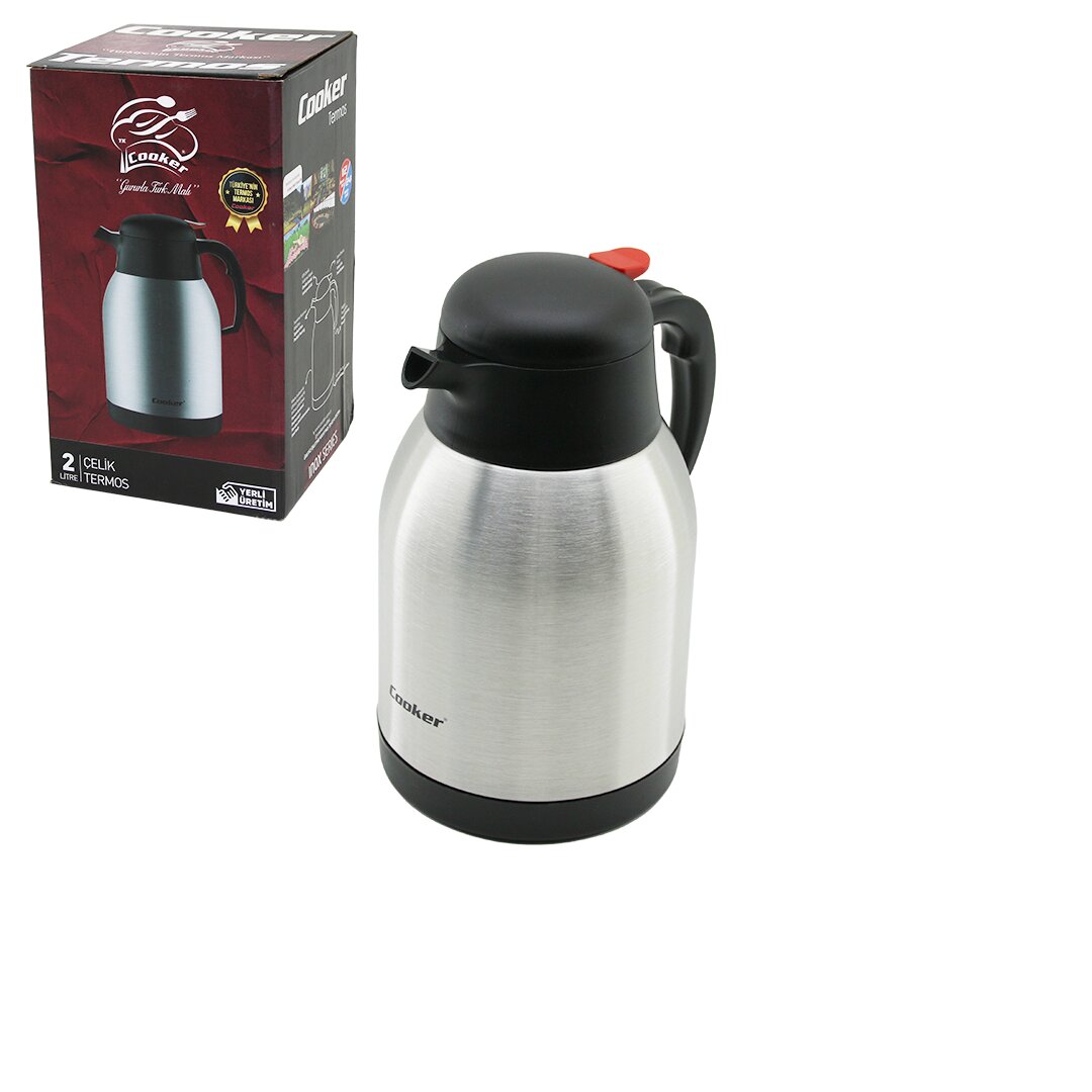 ANKAVERSE® CKR-2005 2LT Çelik Termos - Kapak detayı