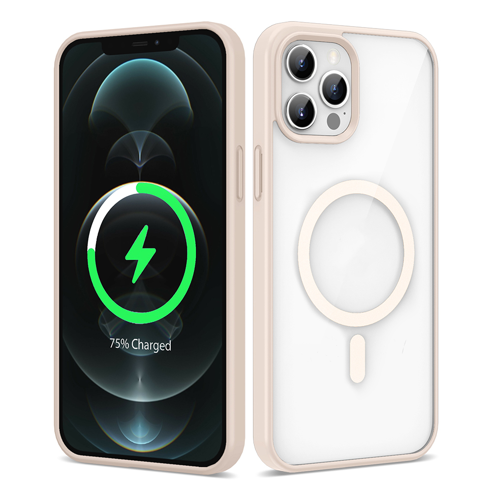 Apple iPhone 12 Pro Max Kılıf M-safe Wireless Şarj Özellikli Silikon Zore Ege Kapak - 5