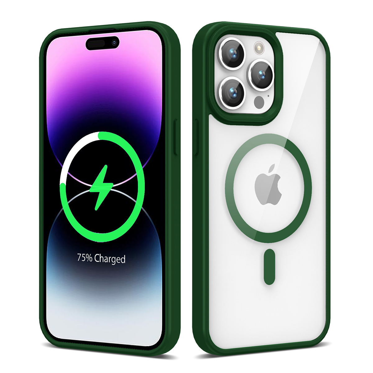 Apple iPhone 14 Pro Max Kılıf M-safe Wireless Şarj Özellikli Silikon Zore Ege Kapak - 4