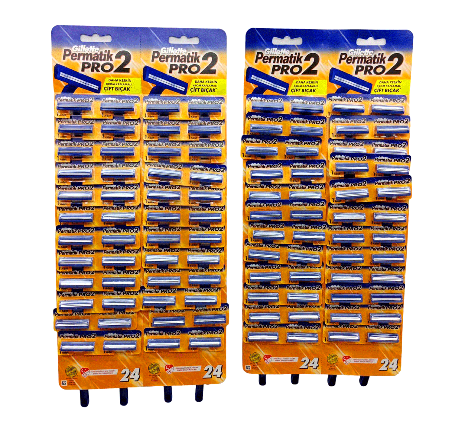 ANKAVERSE® PERMATİK PRO 2 çift bıçaklı saplı jilet 96 parça