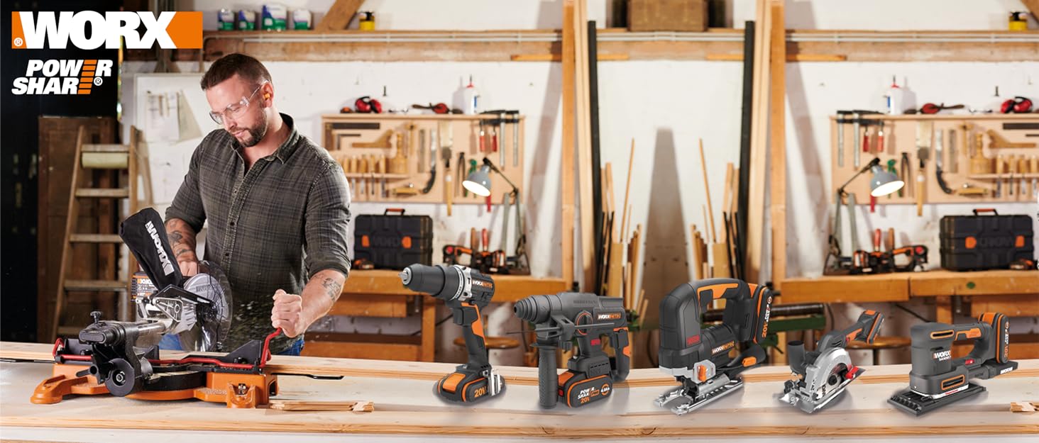 Worx Powershare Garden Tools nitro pil sayısız olanaklar