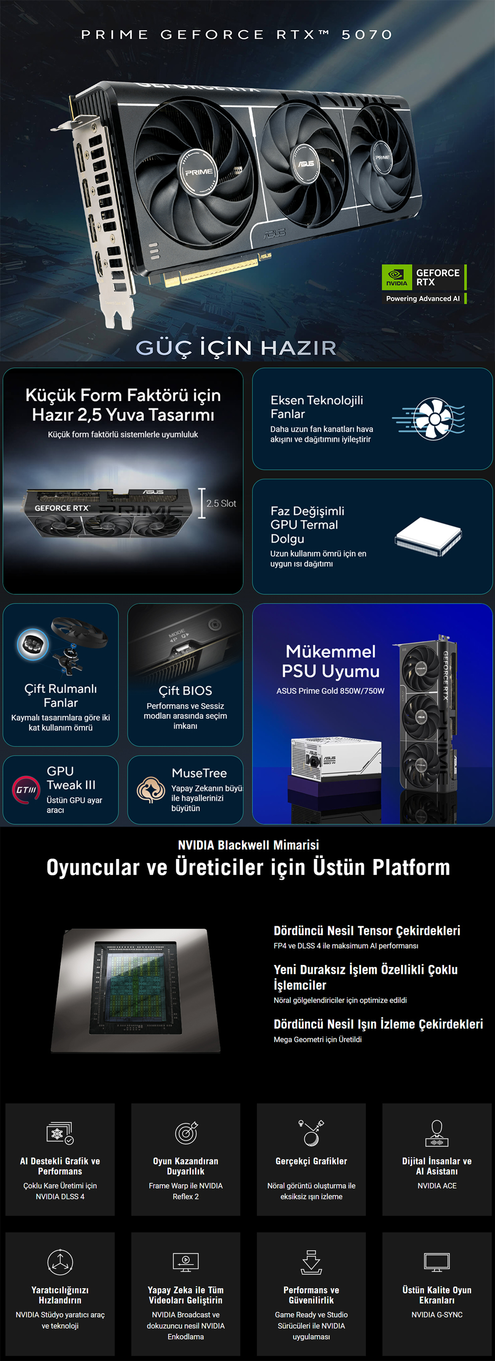 asus prıme geforce rtx™ 5070 12gb gddr7 oc edition
