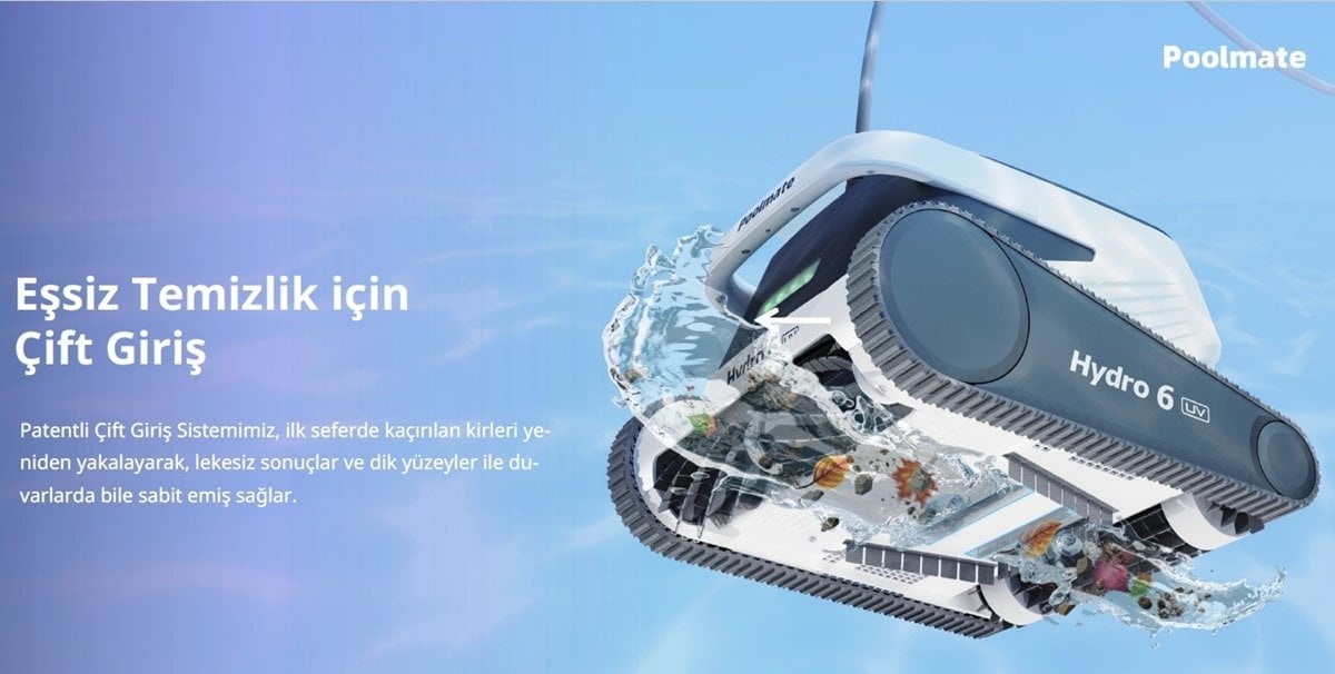 Poolmate Hydro6 UV patentli çift giriş tasarımı