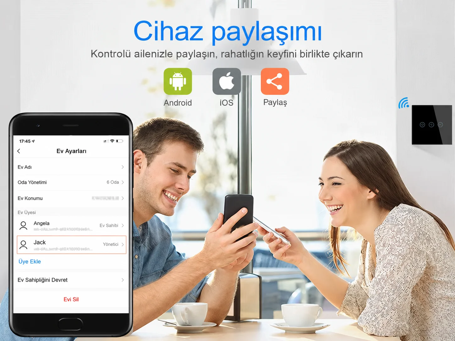 KRSC-Z102 Tuya Zigbee Perde Panjur Anahtarı cam panel kullanım özellikleri