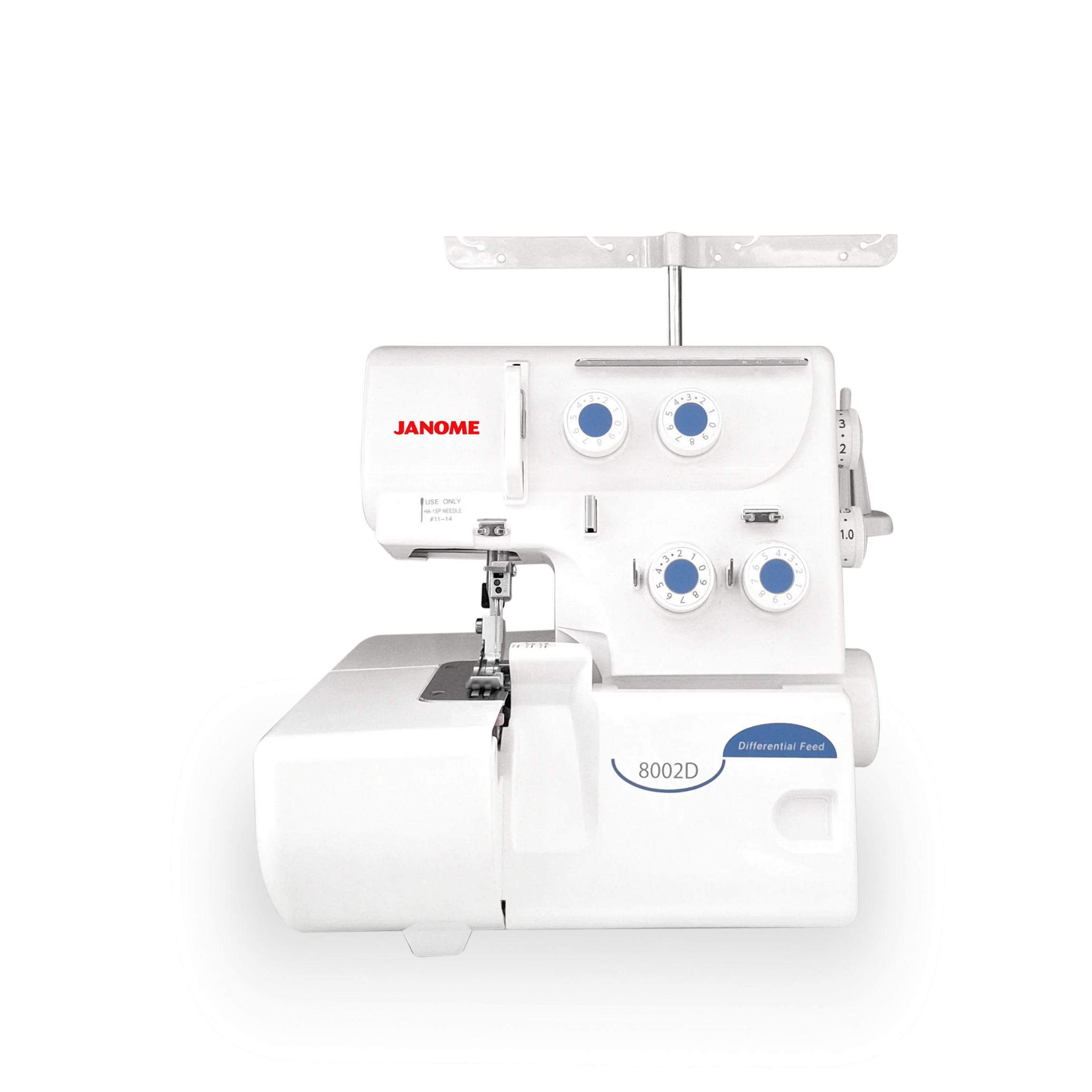 Janome 8002D taşınabilir 3 ve 4 iplik overlok makinası