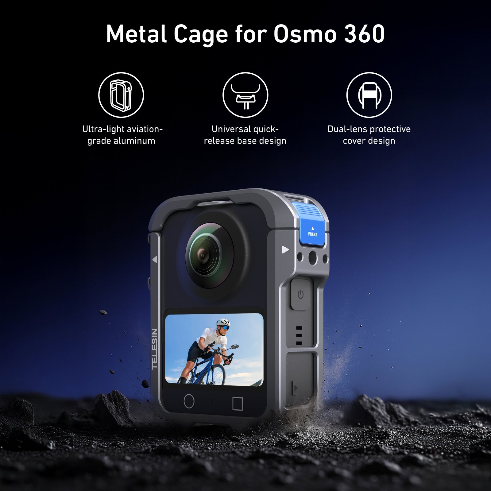 TELESIN Osmo 360 Metal Cage 