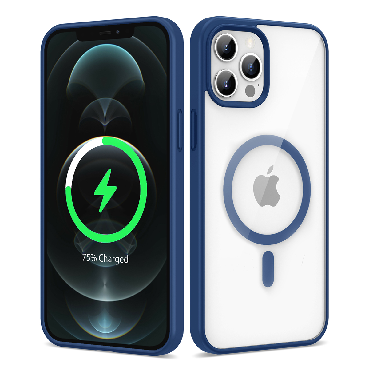 Apple iPhone 12 Pro Max Kılıf M-safe Wireless Şarj Özellikli Silikon Zore Ege Kapak - 3