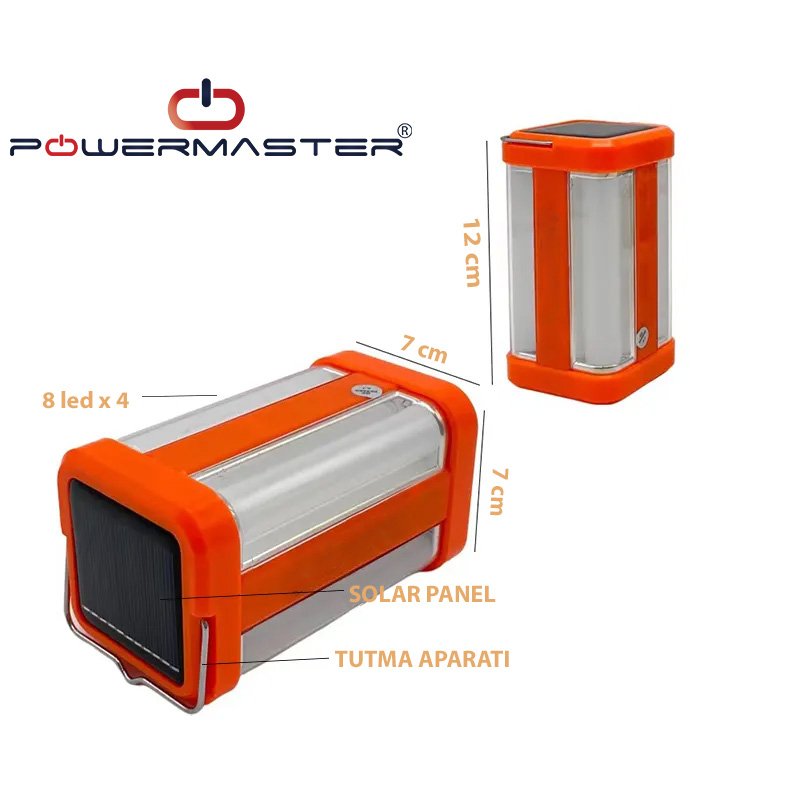 Powermaster Solarlı Ve Şarjlı Işıldak 32 Smd Ledli HG-35