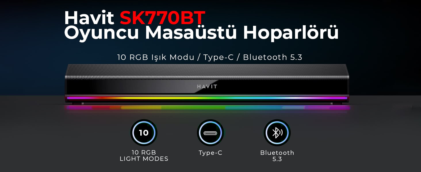 Havit SK770BT Oyuncu Masaüstü Hoparlör