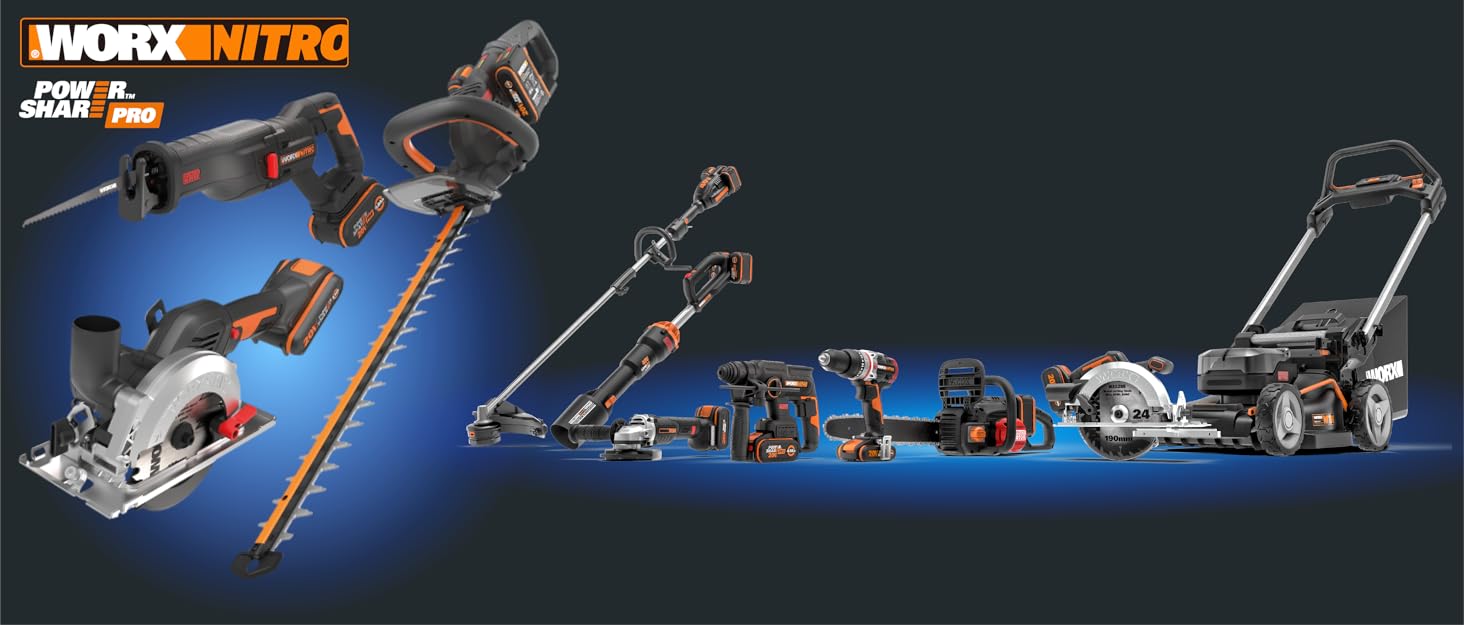 Worx Powershare Gardentools Powertools nitro fırçasız motor sayısız imkan