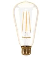 Panasonic E27 Dim Edilebilir Filaman ST64 Lamba 7W 630LM 2000K Gold
