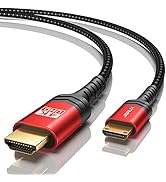 JSAUX Mini HDMI to HDMI Cable 6FT, [Aluminum Shell, Braided] High Speed 4K 60Hz HDMI 2.0 Cord, Co...