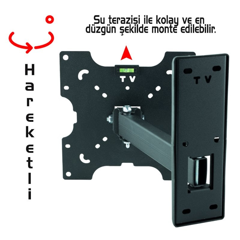 Powermaster PM-320 22-32 Hareketli Lcd Askı Aparatı (Su Terazili)