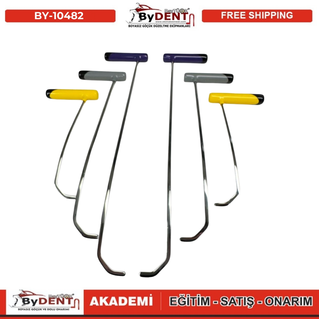 pdr, tools, göçük, düzeltme, kuşak arası, boyasız göçük, boyasız göçük düzeltme, pdr tools, otomalzemeal, bydent, göçük düzeltme ekipmanı,