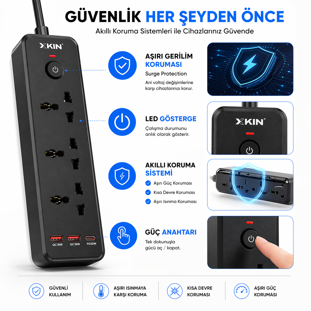 Akım korumalı priz