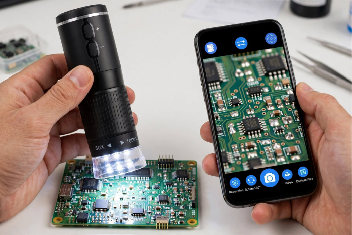 SmartScope ile elektronik kart bileşenlerinin incelenmesi