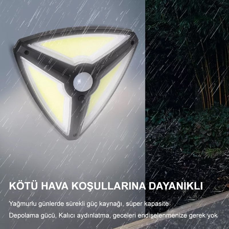 Powermaster MX-1219B 150 Cob Ledli Sensörlü 3 Modlu Solar Duvar Lambası İçerik