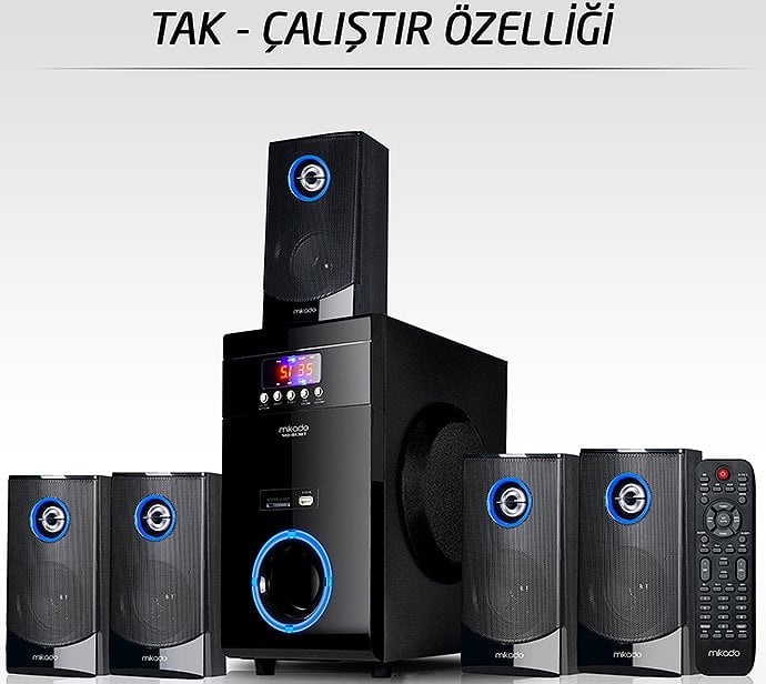Mikado MD-813BT 5+1 USB-SD-FM-Bluetooth Ses Sistemi