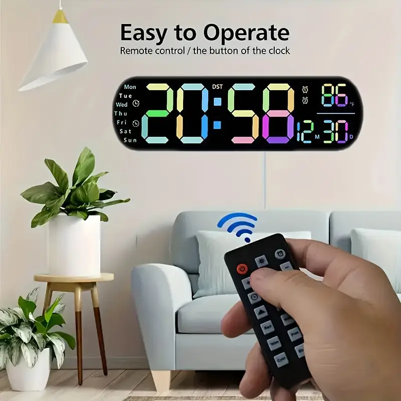 uzaktan kumandalı büyük dijital , çift alarm, yaz uygulaması, 10 seviyeli parlaklık, led gece işığı, usb ile çalışır, kablosuz prizli kullanım, odaları, oturma odaları ofisler için i̇deal ( dahil değildir) ayrıntılar 2