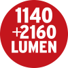 Profesyonel Çok Pilli LED Akkü Kolu HL 3000, 1140 + 2160lm, IP54