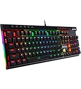 Redragon K580 VATA RGB LED Kahverengi Şalter Mekanik Oyun Klavyesi, Arka Planlı ABD Düzeni