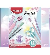 Maped - 14 Parça Pastel Yazı Kutusu - HB Grafit Kalemler artı Kalemtıraş Artı Vurgula...