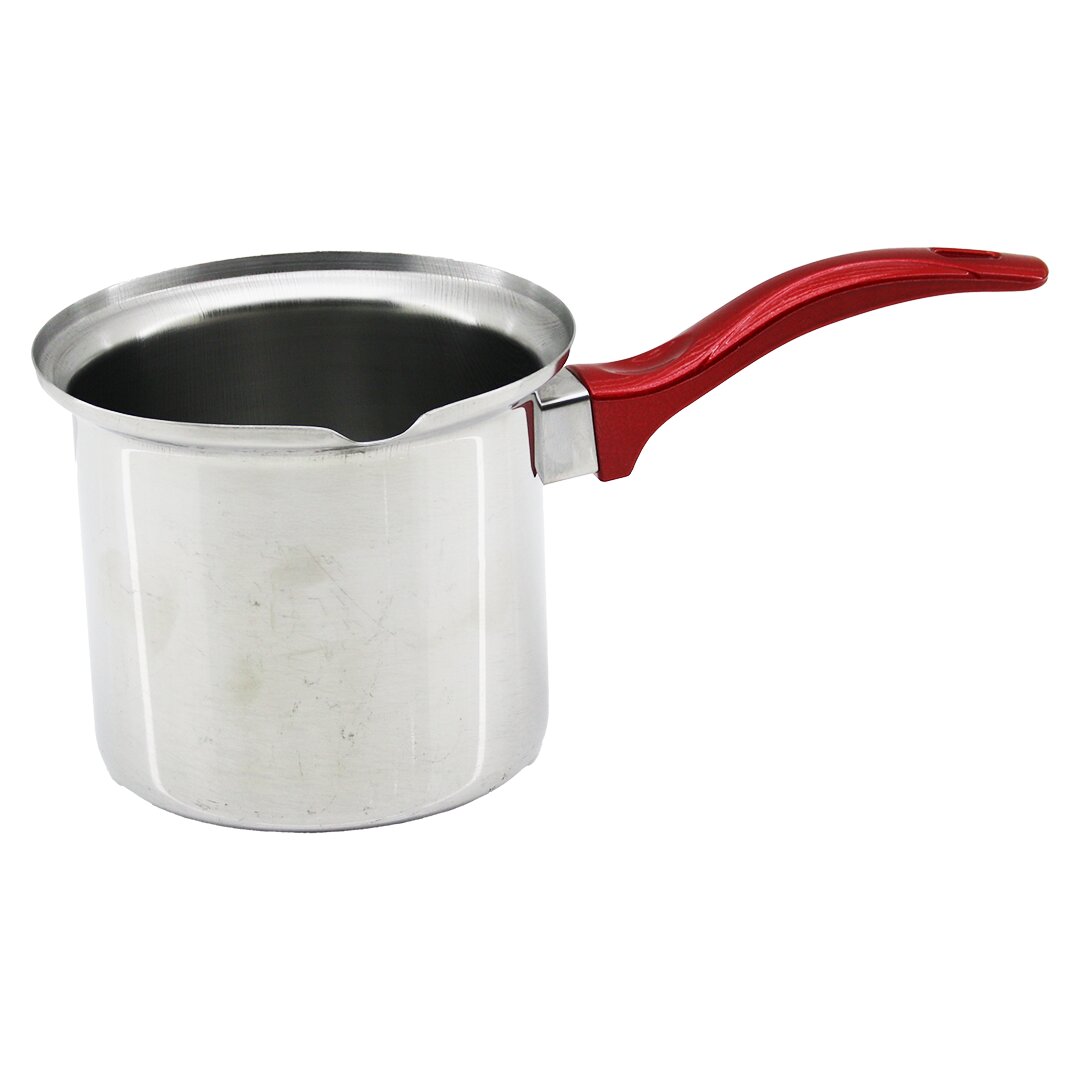 NO-7 ÇELİK CEZVE KIRMIZI KULP