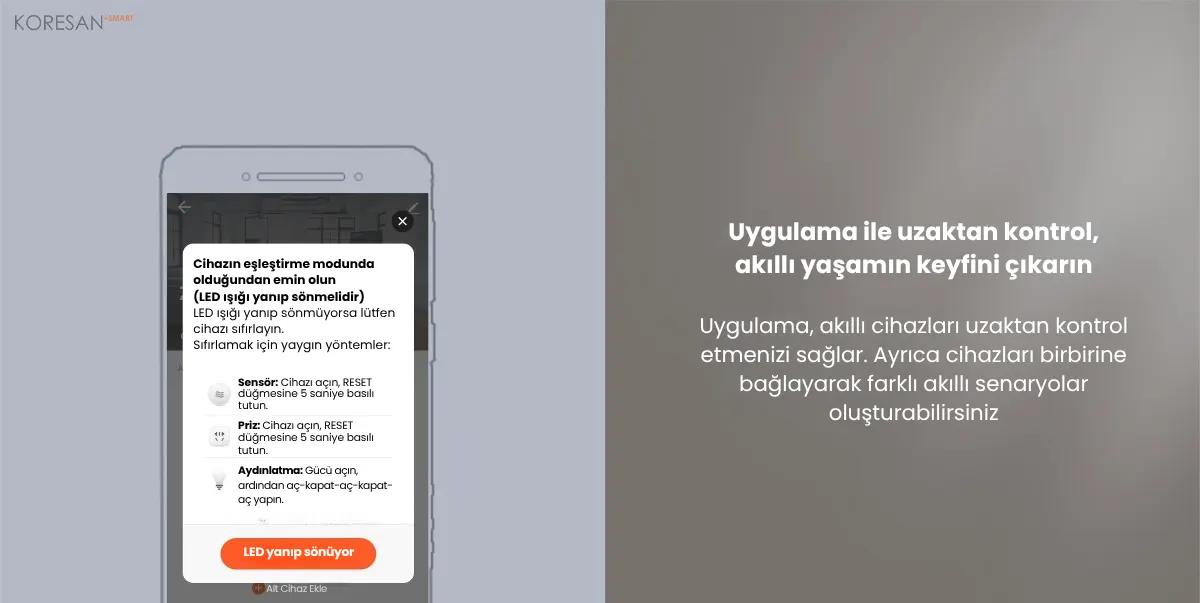 Tuya XB3 Bluetooth Gateway uygulama ile uzaktan kontrol ve akıllı senaryo oluşturma özelliğini gösteren Bluetooth akıllı ev hub görseli