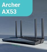 TP-Link Archer AX53, AX3000 Dual Band Gigabit Wi-Fi 6 Router, Fiber Destekli, 4× Gigabit LAN Port...