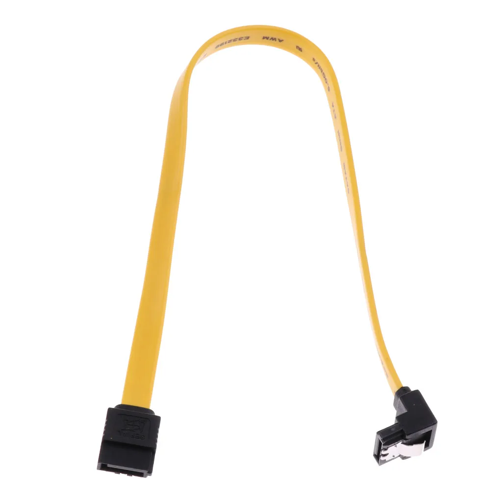 2x SATA III Data Drive Cable 6.0Gbps With Locking Latch 11.8inch/30cm 90Degree
