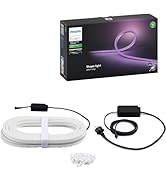 Philips Hue White & Color Ambiance dış mekan ışık şeridi (5 m), Hue L için kısılabilir LED şerit...