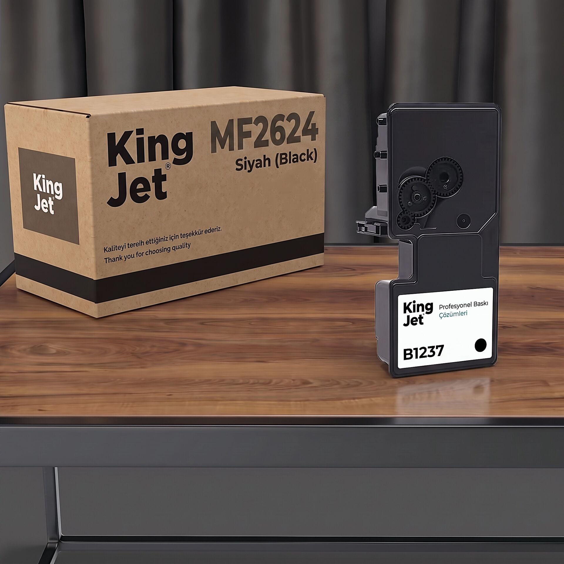 KingJET Olivetti B1237 Siyah Çipli Muadil Toner