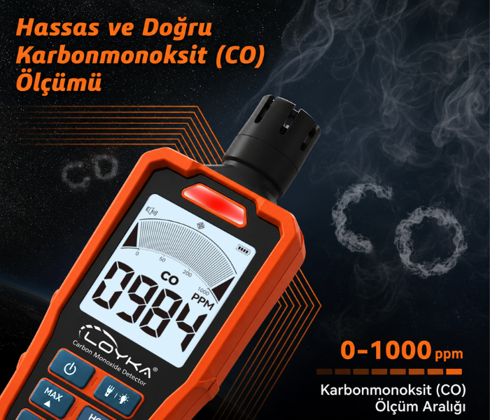 MON-40 ile 0-1000 ppm karbonmonoksit ölçümü