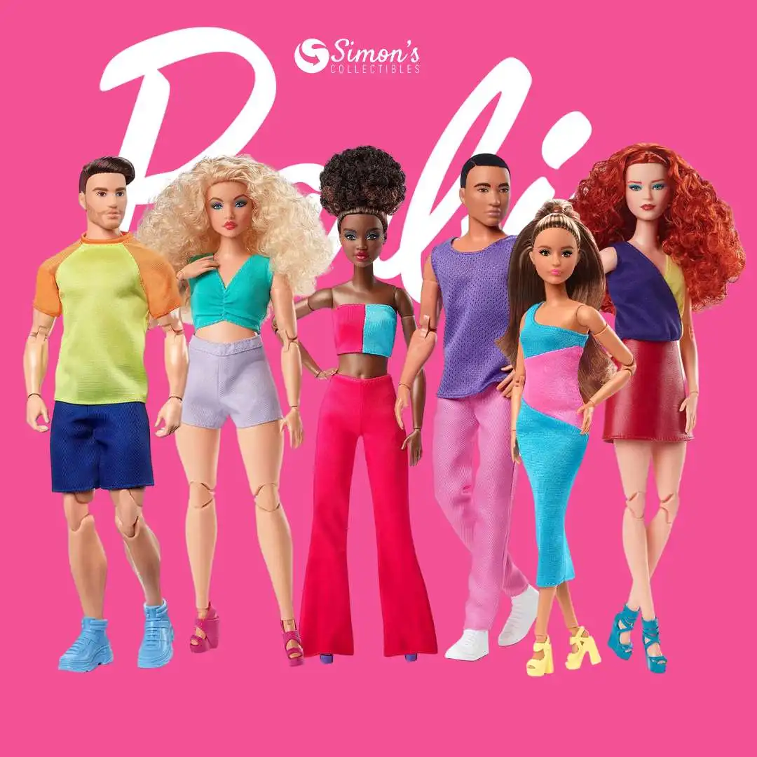 2023 Mattel orijinal Barbie İmza görünüyor dalga 3 bebek kırmızı kıvırcık saç koleksiyoncular için hareketli eklemler oyuncaklar kız hediye HJW80 - AliExpress