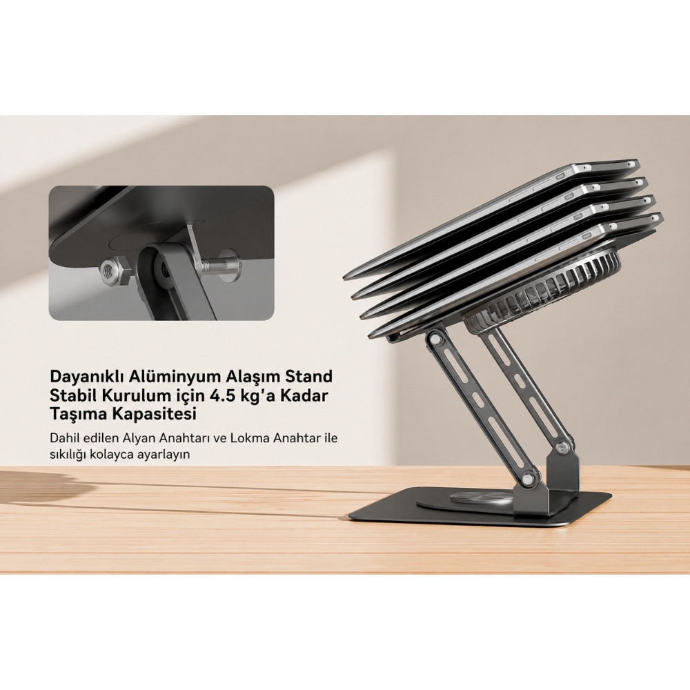 Unitek 360 8-17.3” Fanlı Notebook Standı