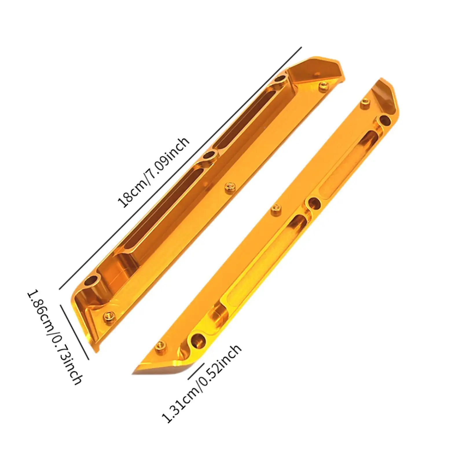 2pcs 1/12 Aluminum Alloy RC Car Chis Mud Flaps DIY Accessories, Replacement Side Tie Rods for Wltoys 124016 124018