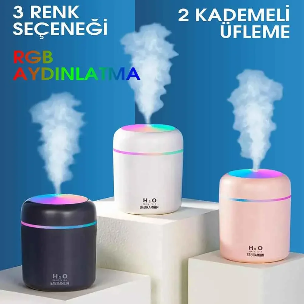 ANKAVERSE H2O LED Işıklı Mini Oda Hava Nemlendirici önden görünüm
