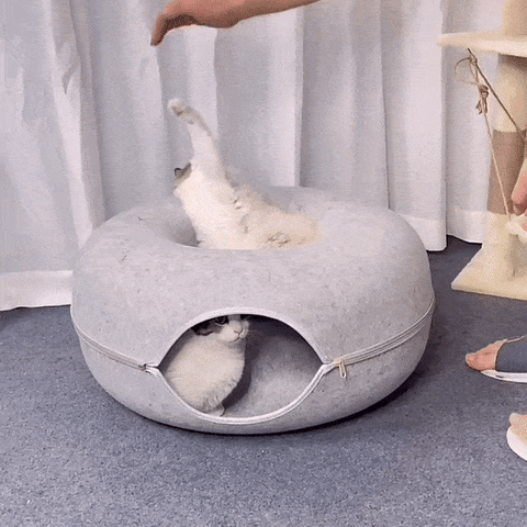 coolizz donut kedi yatağı - kedi mağarası