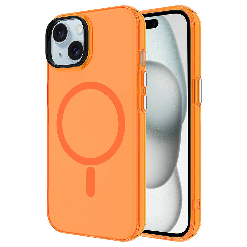 Apple iPhone 14 Kılıf Zore M-safe Şarj Özellikli Buzlu Transparan C-Pro Sert Kapak - 6