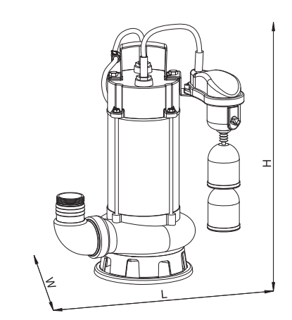 sdf14/2-A asansör flatörlü drenaj dalgıç pompa
