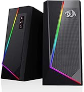 Redragon GS520 Anvil RGB masaüstü hoparlör, 2.0 kanallı PC stereo hoparlör, 6 renkli LE...
