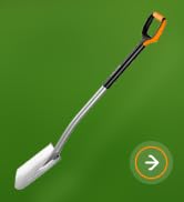 Fiskars, bahçıvan küreği, kürek, bahçe aletleri, çim bakımı