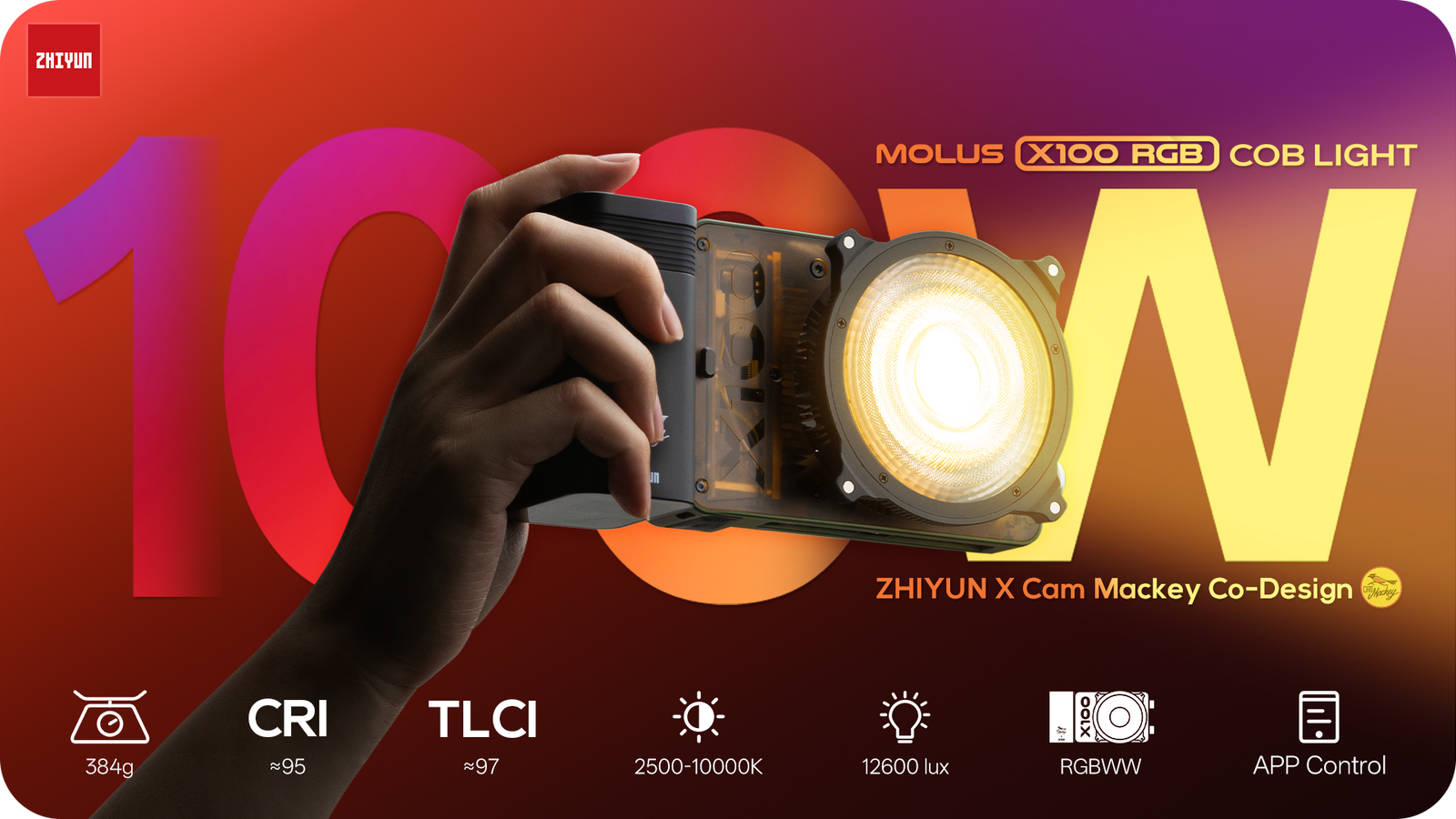 Zhiyun Molus X100RGB COB PRO KIT Led Işık