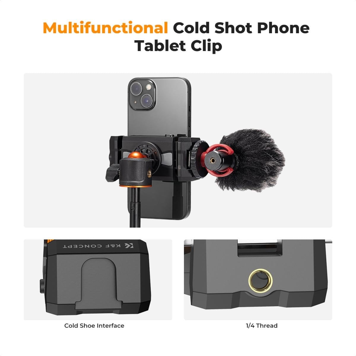 K&F Concept Tablet ve Cep Telefonu Tripod Montaj Adaptörü