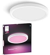 Philips Hue Devote Akıllı LED Panel Işık, Beyaz ve Renkli Ambiyans, Yuvarlak 30 cm, 16,6 W, 2000 ...
