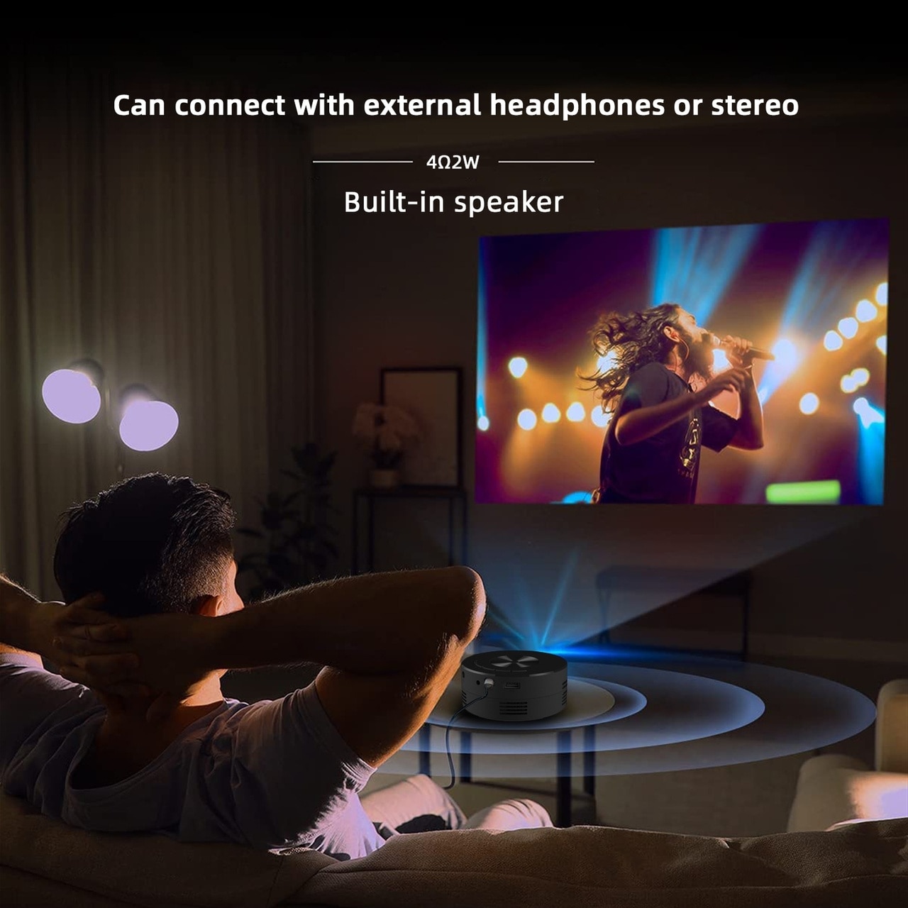 YT200 320x180P Usb Powered Destek Kablolu Mini Projektör