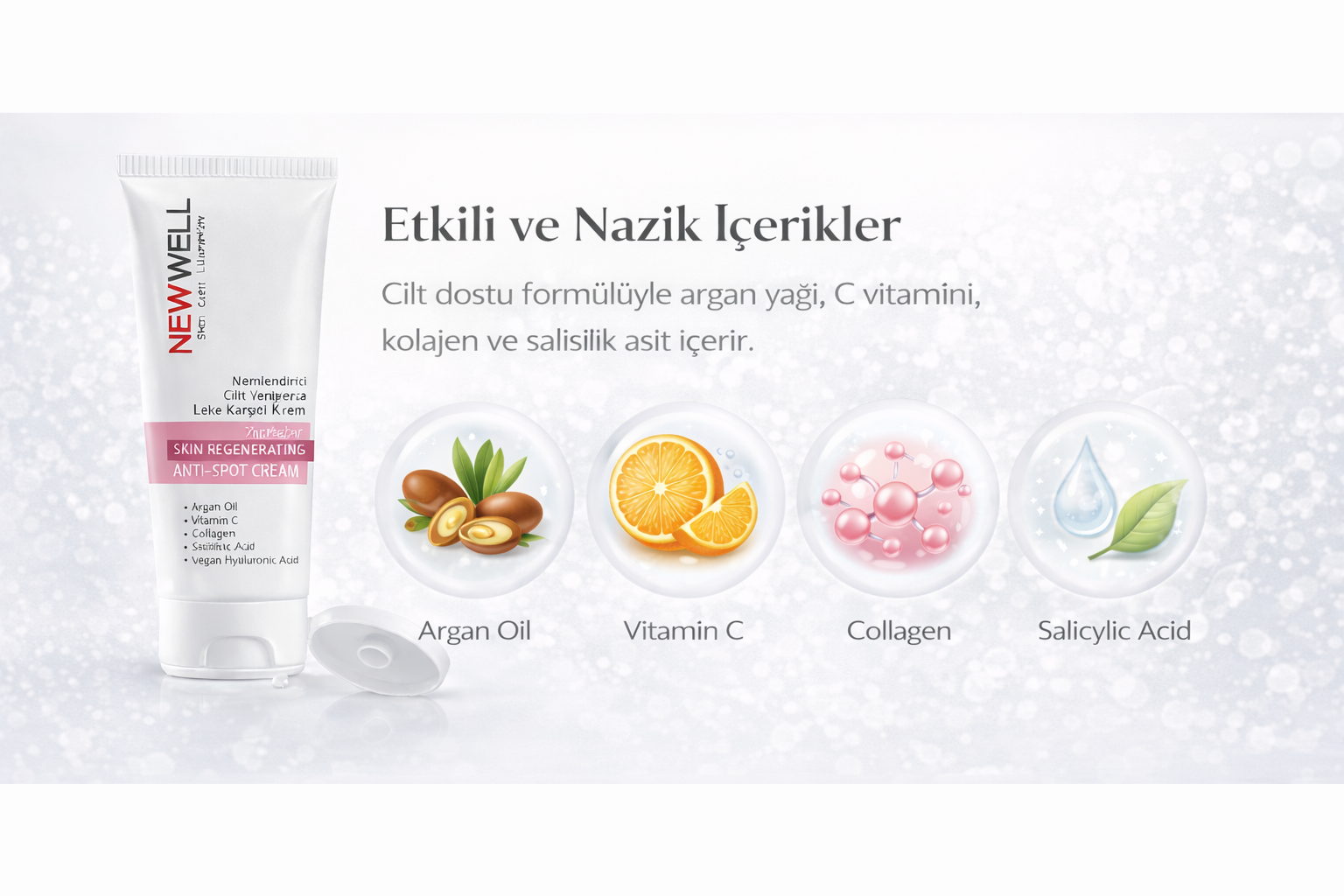 NEW WELL ürün arka etiket içerik görseli