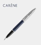 Waterman Carene Dolma Kalem | Metal & Mavi Lake | Keskili Kap | 18K Altın İnce Uç | Mavi...