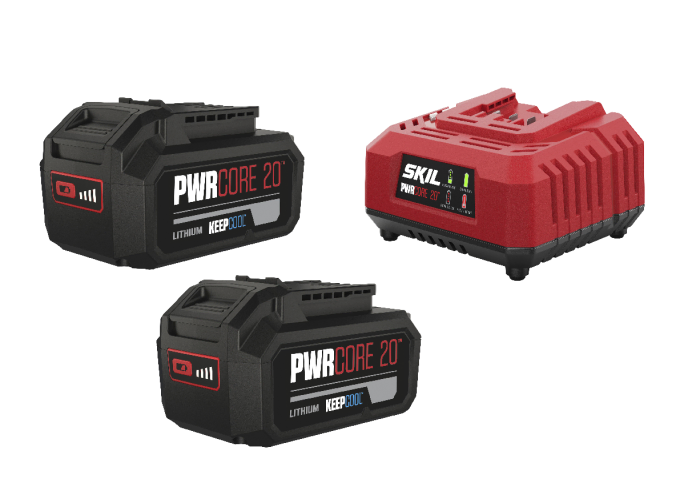 Aküler («20V Max» 4,0 Ah «KEEPCOOL™» Lityum İyon) ve şarj cihazı